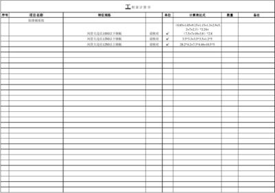 工程量計(jì)算書模板與工程量核算詳解